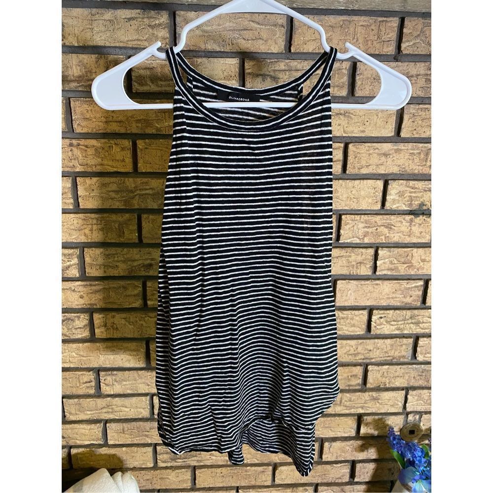 Olivaceous Striped Tank Top